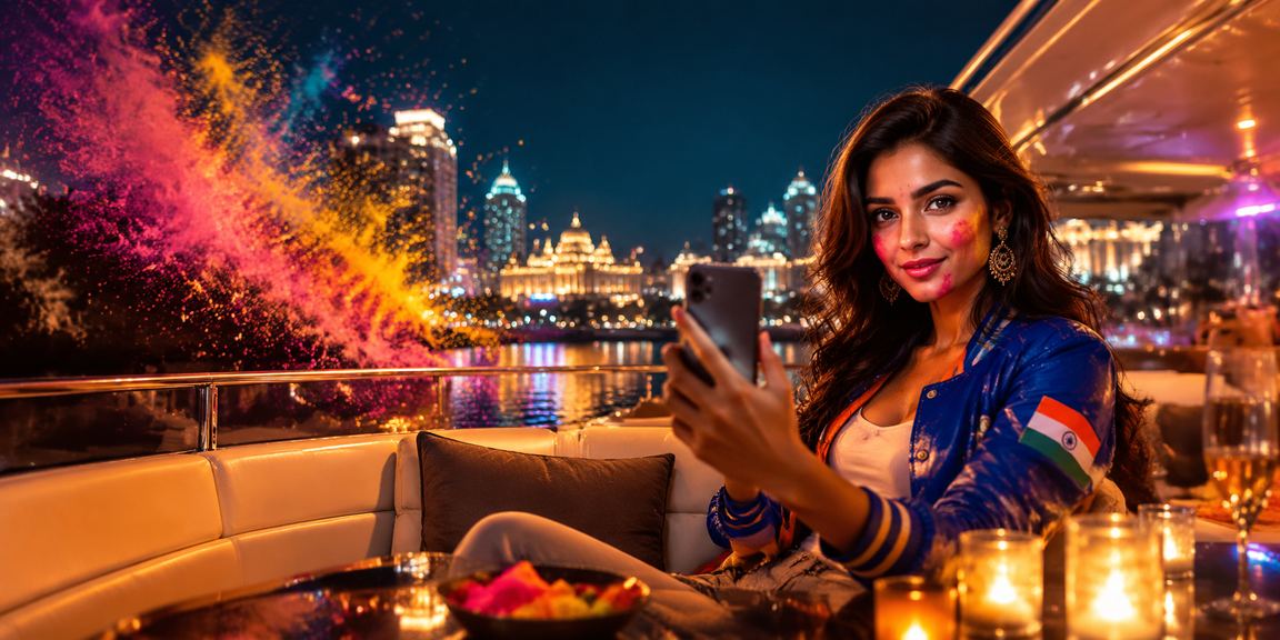 Live dealer hosting a casino game in India with players engaging online